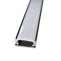2m, LED Profile, Black Slimline With Diffuser, Incl End Caps and Brackets
