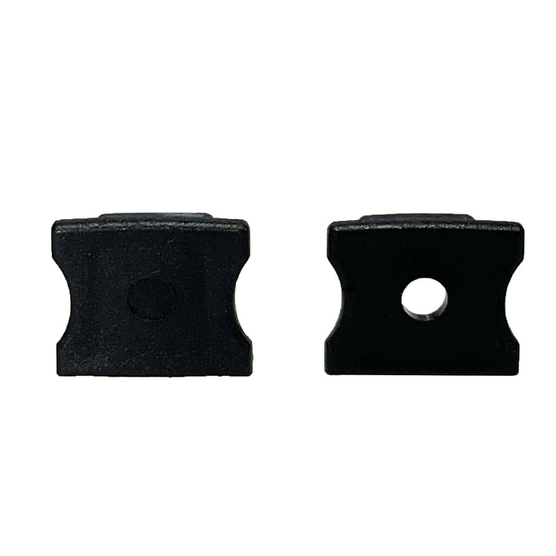 2m, Black 15mm Aluminium LED Profile, Includes Frosted Cover