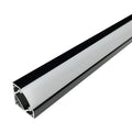Black LED Profile, 2m Long WIth Frosted Cover