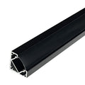 side of a corner black LED profile