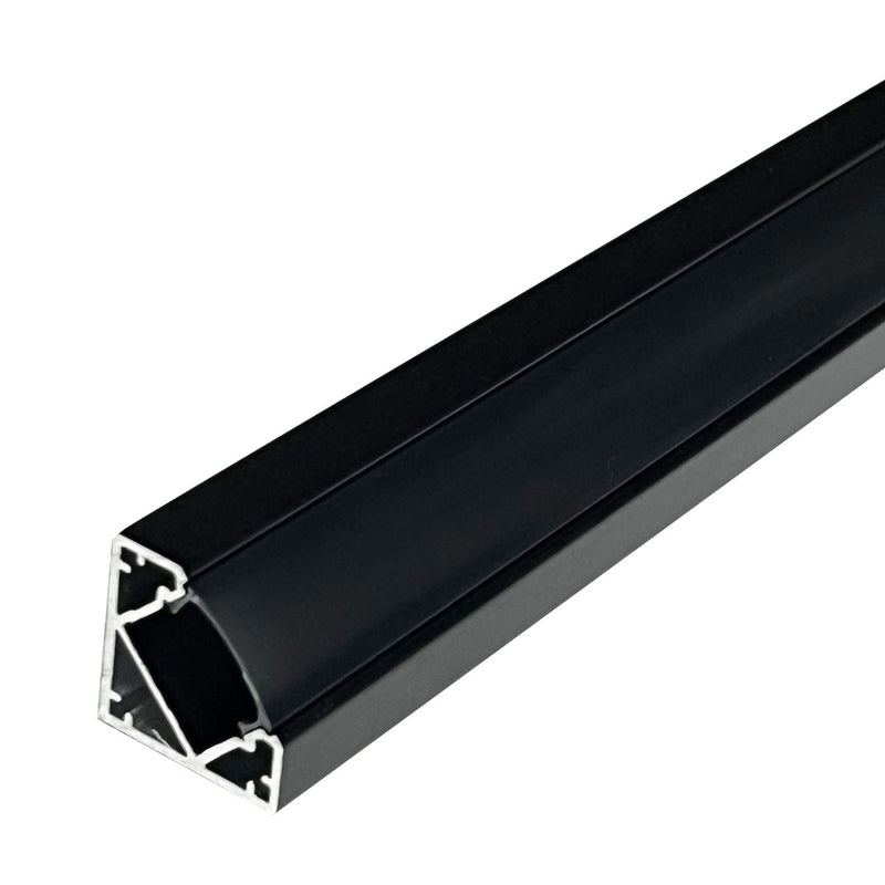 side of a corner black LED profile