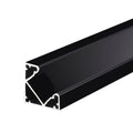 corner black LED profile close up