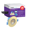 pack of 25 brass LED downlight