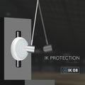 LED Dome Light with Sensor & Emergency - illustration of IK protection (in black background)