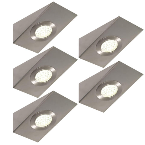 Pack of 5 Wedge Shaped, LED Under-Cabinet/Shelf Lights Including Transformer - Cool or Warm White