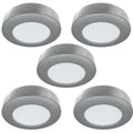 Pack of 5 - No Dot Design - Surface Mounted LED Under Cabinet Light - Ultra-High Brightness & 15w Driver