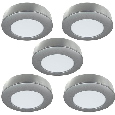 Pack of 5 - No Dot Design - Surface Mounted LED Under Cabinet Light - Ultra-High Brightness & 15w Driver