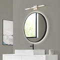 Brushed black LED bathroom mirror