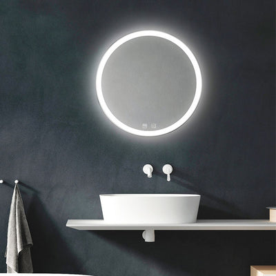 Round Tunable, 600mm LED Mirror With Demister Pad