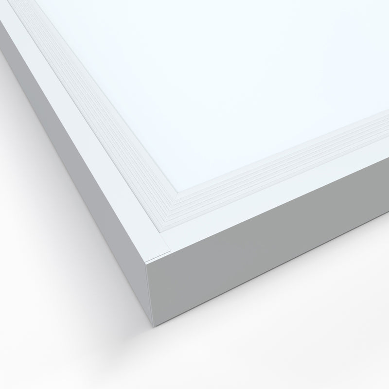 edge close up of a surface mounted LED panel light