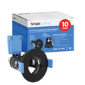 pack of 10 matt black fire-rated LED downlights