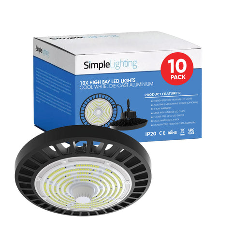 pack of 10 200w LED high bay lights