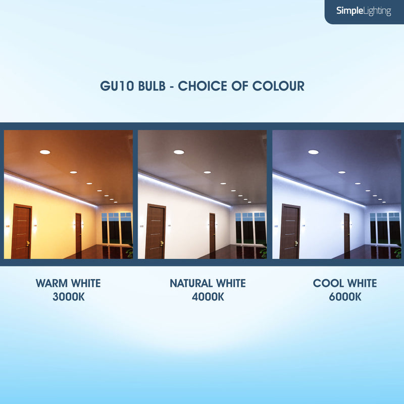dimmable GU10 bulb with colour temperature details