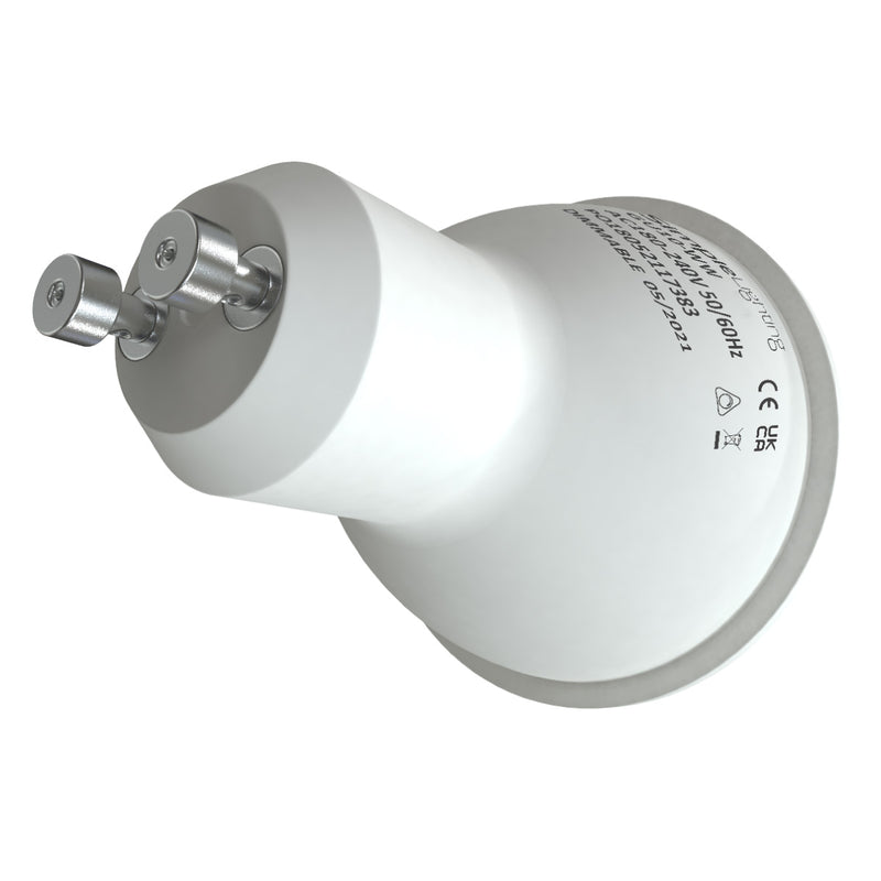 side bottom of a dimmable GU10 bulb