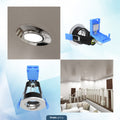 chrome LED downlight with lifestyle images