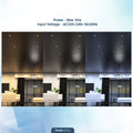 chrome LED downlight with colour temperature variations