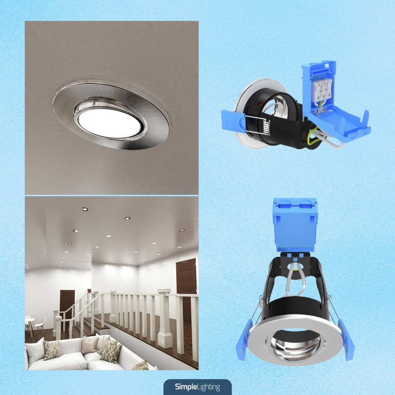 brushed chrome downlight with lifestyle