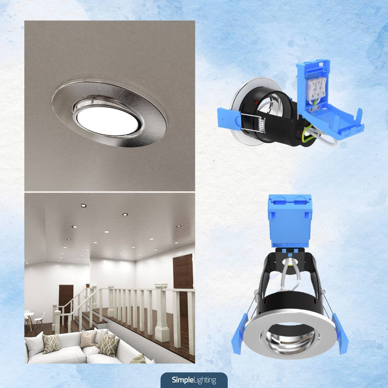 brushed chrome downlight with lifestyle images