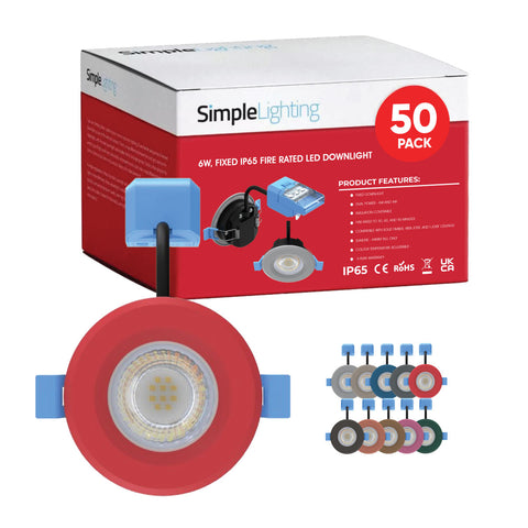 50 CCT fire-rated LED downlights