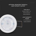 white recessed PIR sensor with technical features