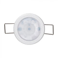 top of a white recessed PIR sensor