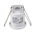 side of a white recessed PIR sensor
