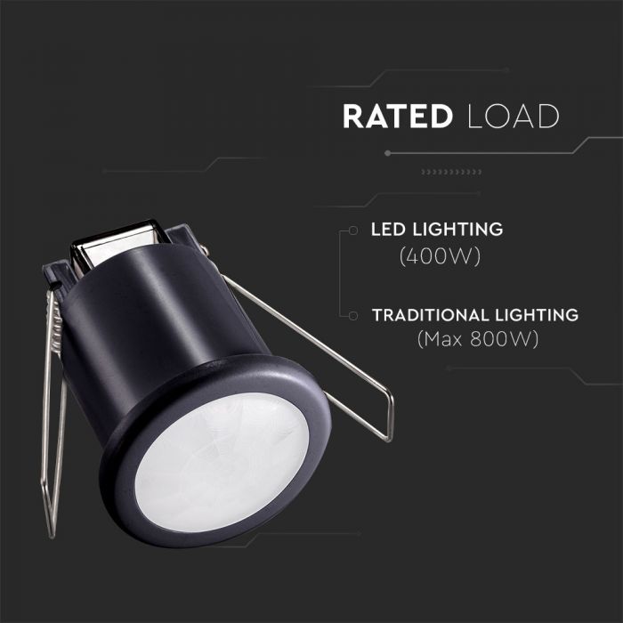 recessed black PIR sensor with load capacity