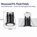 Simple Lighting - 6609 - Infographics - Recessed Fit. Flush Finish
