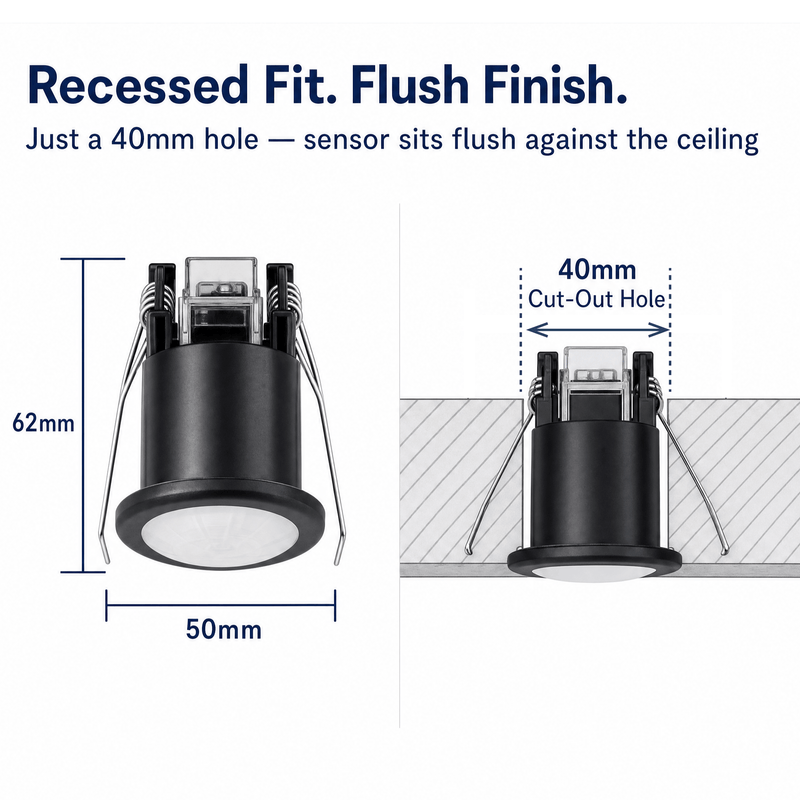 Simple Lighting - 6609 - Infographics - Recessed Fit. Flush Finish