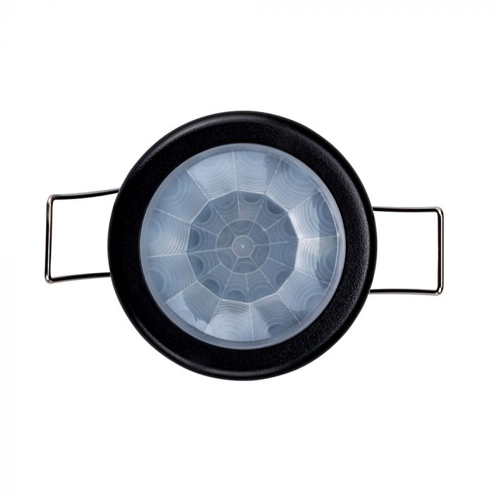 top of a recessed black PIR sensor