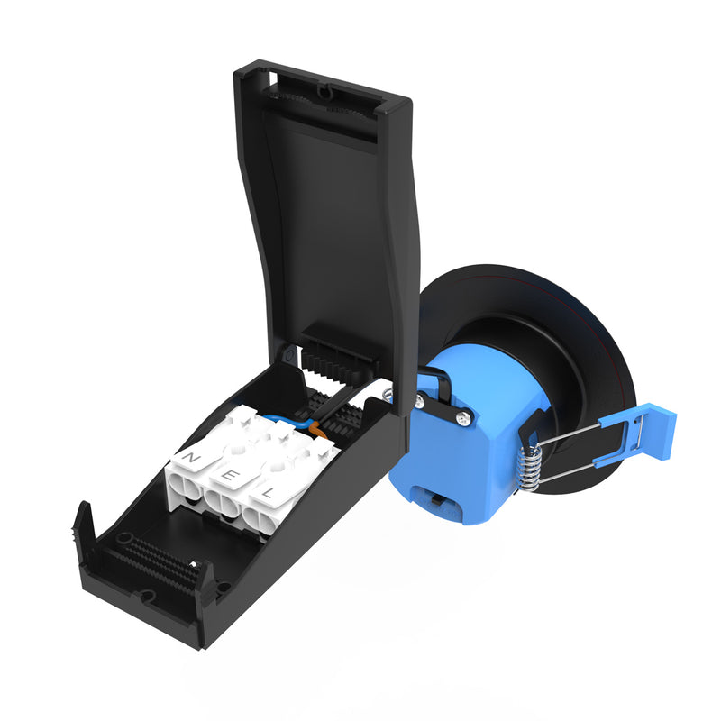 6w Matt Black LED Downlight with push-fit connector