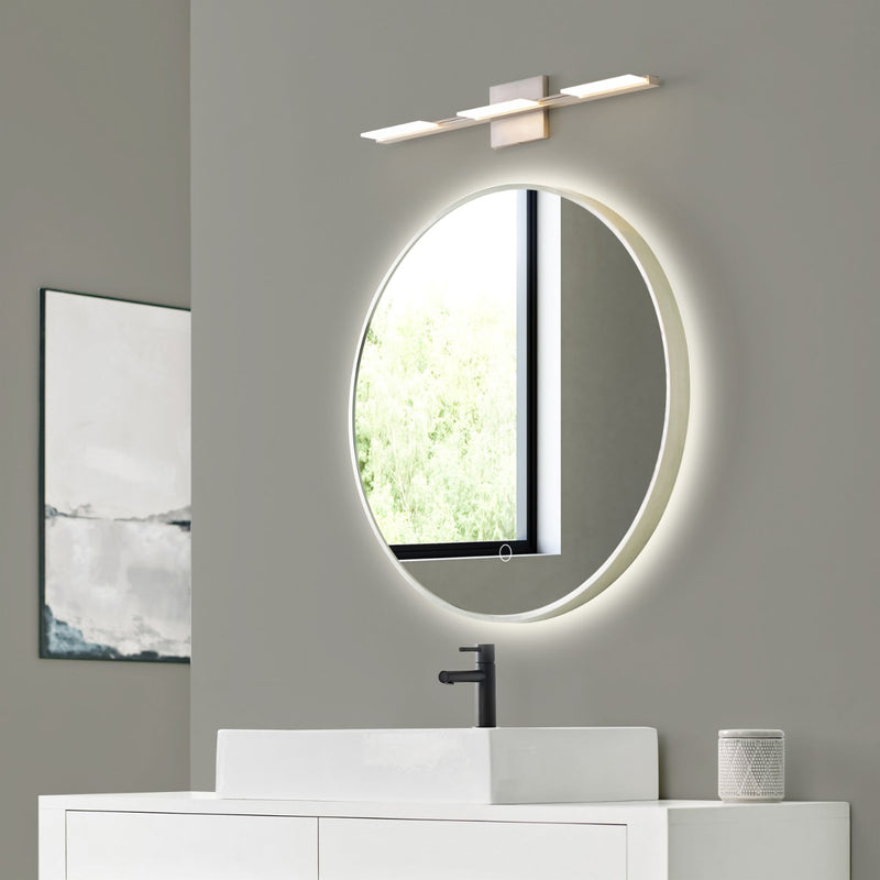 titanium gold LED bathroom mirror