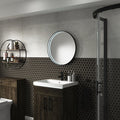 Aspect 600mm LED Bathroom Mirror, Matt Black With Demister Pad