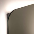 Harbour 800x500mm LED Bathroom Mirror, Black, With Shelf