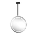 Ivy Two Sided Hanging Bathroom Mirror, Matt Black, Adjustable Height