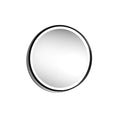 Dawn LED Bathroom Mirror, Round, Black Trim