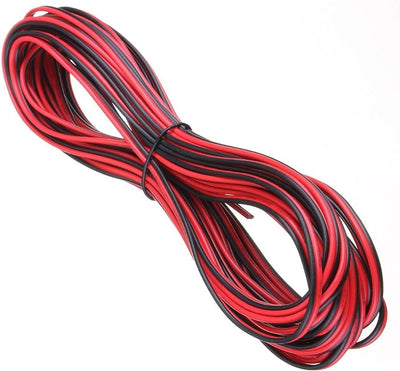 10m 2 Core Red and Black Cable – AWG20 Power Cable for LED Strip Lights