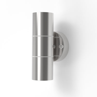 Twin IP44 Outdoor Stainless Steel Wall Light - GU10