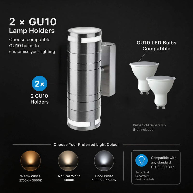 Simple Lighting - 7504 - Infographics - 2 x GU10 Lamp Holders