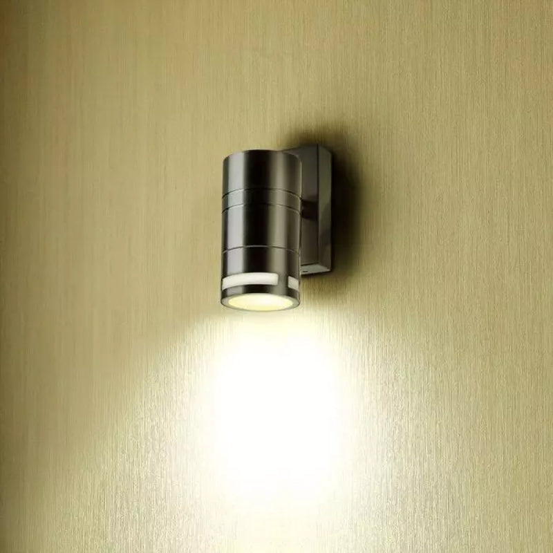 GU10 Wall Light Fitting, Stainless Steel Installed 