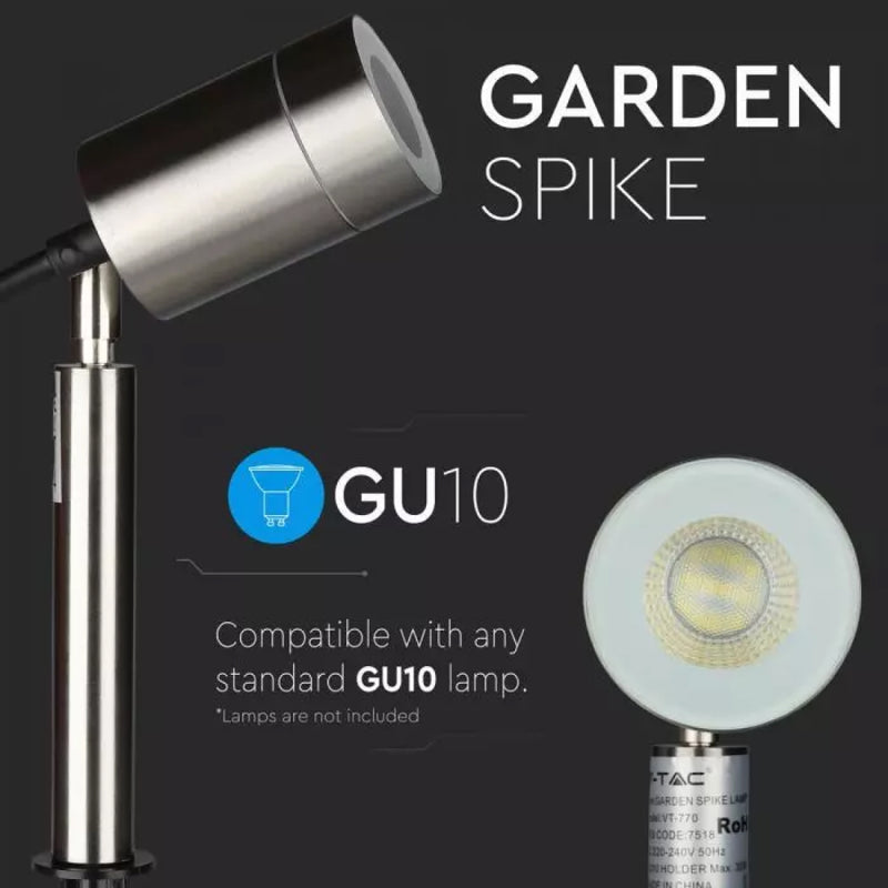 Garden Spike Light - Compatible with any standard GU10 lamp.