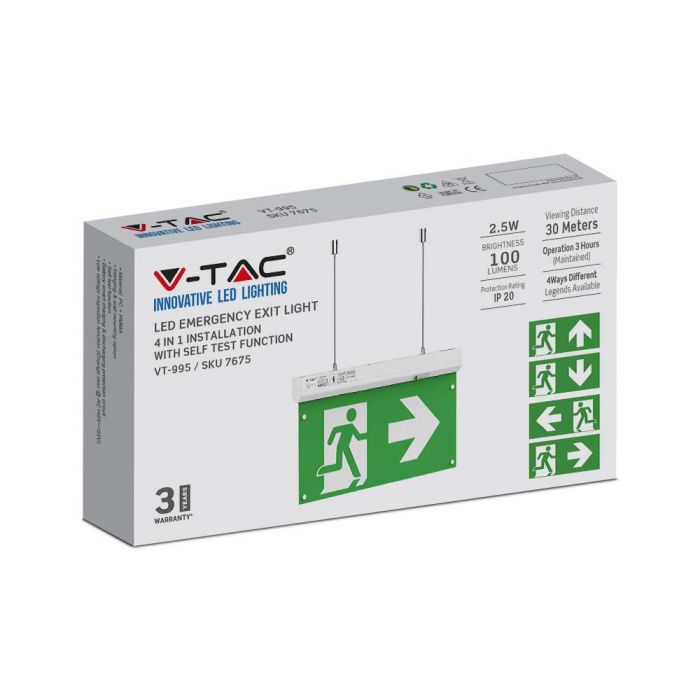 packaging of a 4-in-1 emergency exit light