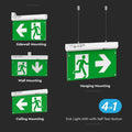 4-in-1 emergency exit light with installation types