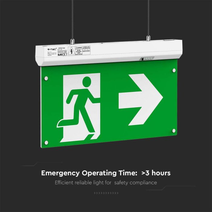 4-in-1 emergency exit light with operation time