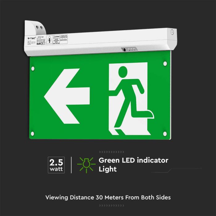 4-in-1 emergency exit light with technical specifications