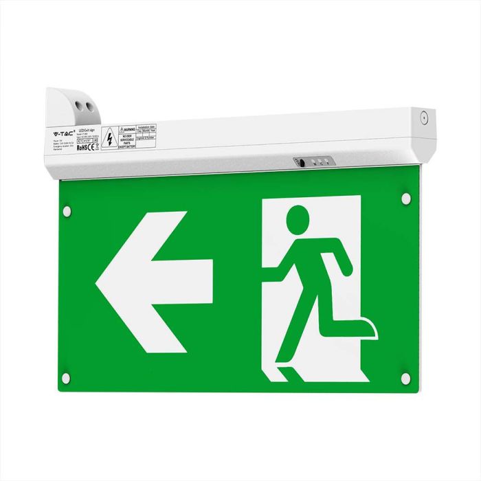 front of a 4-in-1 emergency exit light
