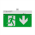 flat view of a 4-in-1 emergency exit light