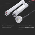 LED emergency downlight with technical information