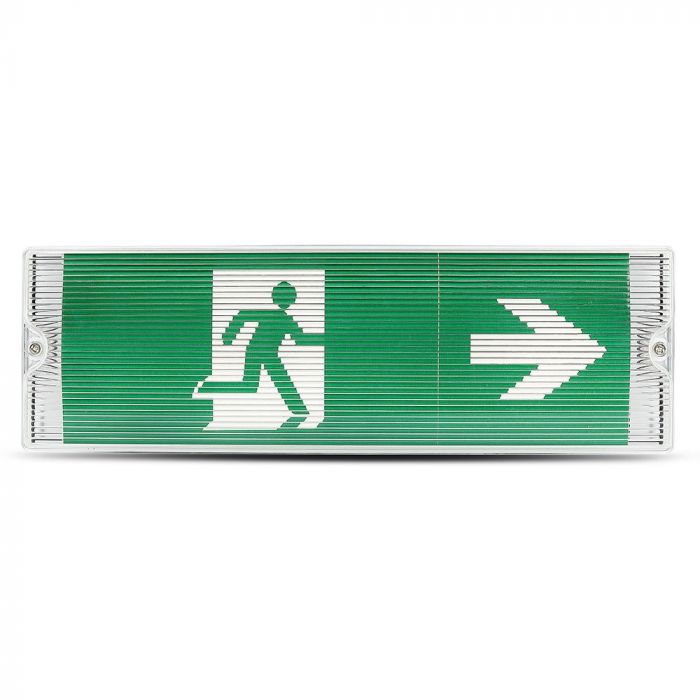 ExitGuardian - LED Exit Signage - Exit sign with arrow right label on a white background
