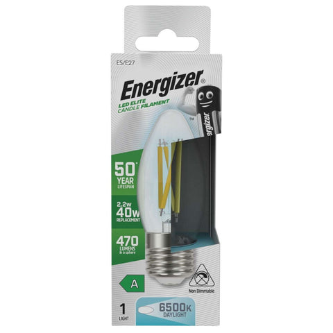 E27 Candle 2.2w LED Filament Bulb, 6500K